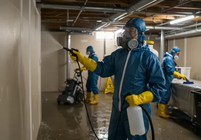 Basement Sanitization and Antimicrobial Treatment process in Halifax County, NC