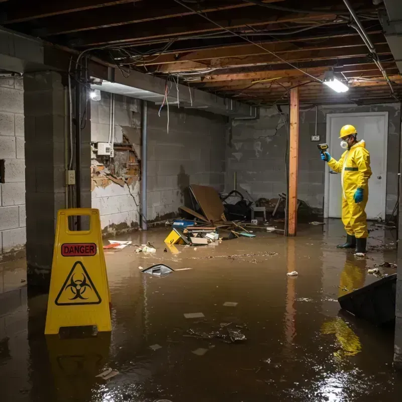 Flooded Basement Electrical Hazard in Halifax County, NC Property